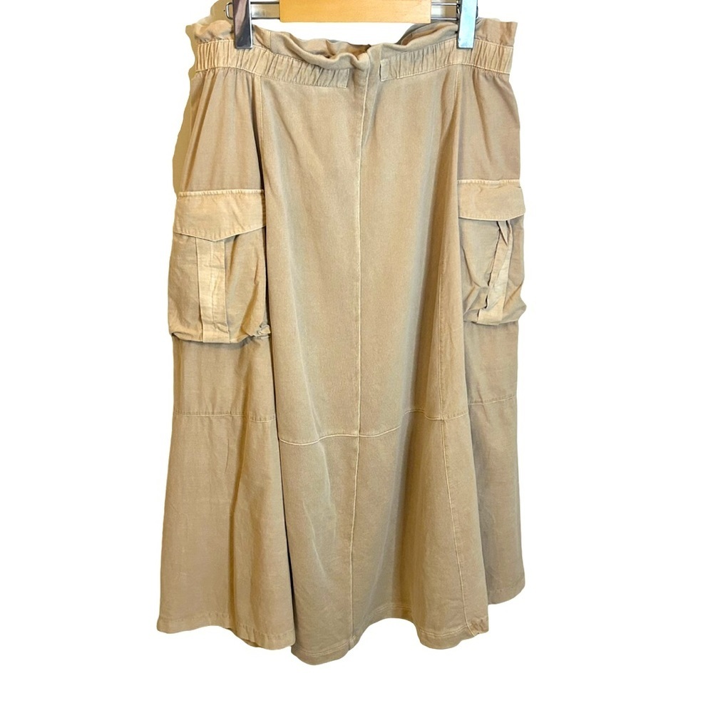 NWOT Zara | Paperbag waist Maxi Skirt with ultilty pockets |Beige | Size L